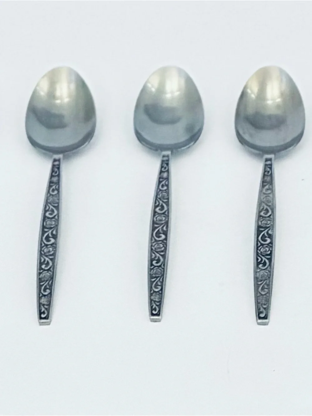Rose Border Flatware 5 Tablespoons 2 Teaspoons 1 Soup Spoon Stainless Japan
